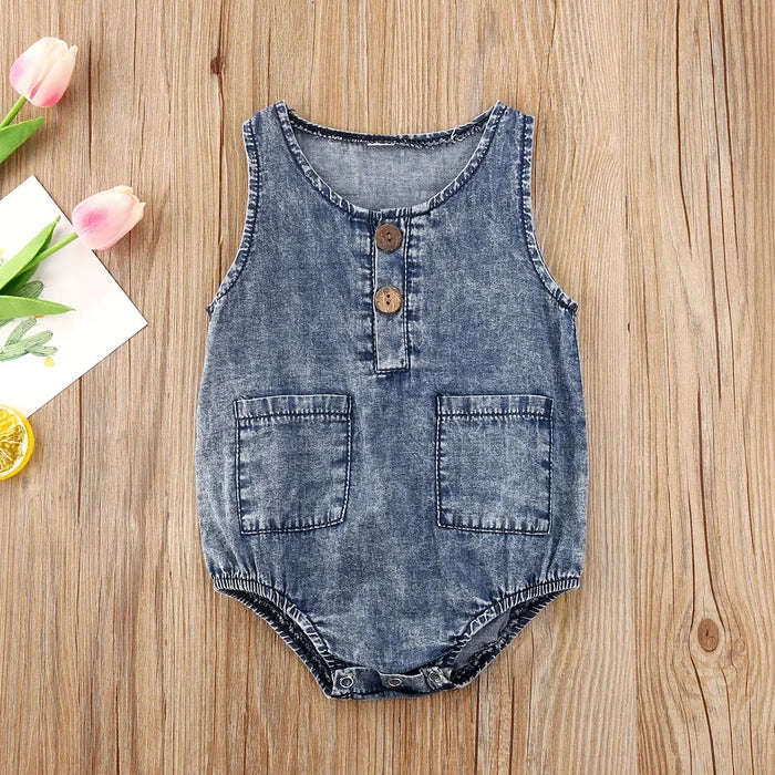 OSCAR Denim Romper