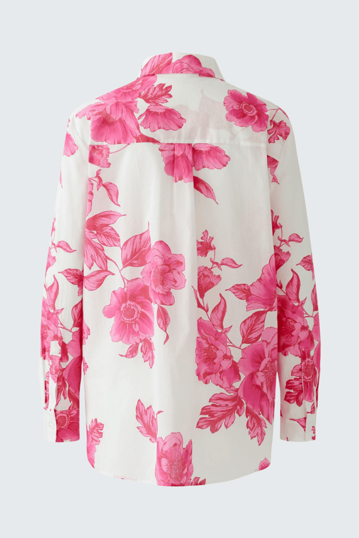 Oui 92934 Long Sleeve Pink/ White Shirt