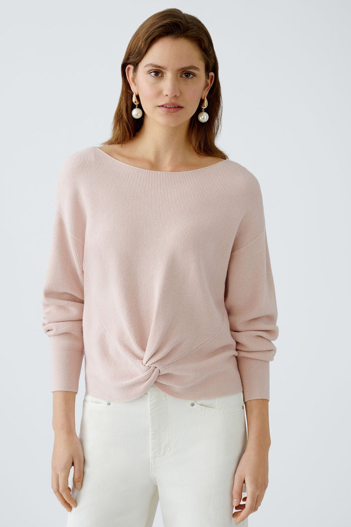 Oui 92954 Peach Whip Pullover Knot Front Detail - Dotique
