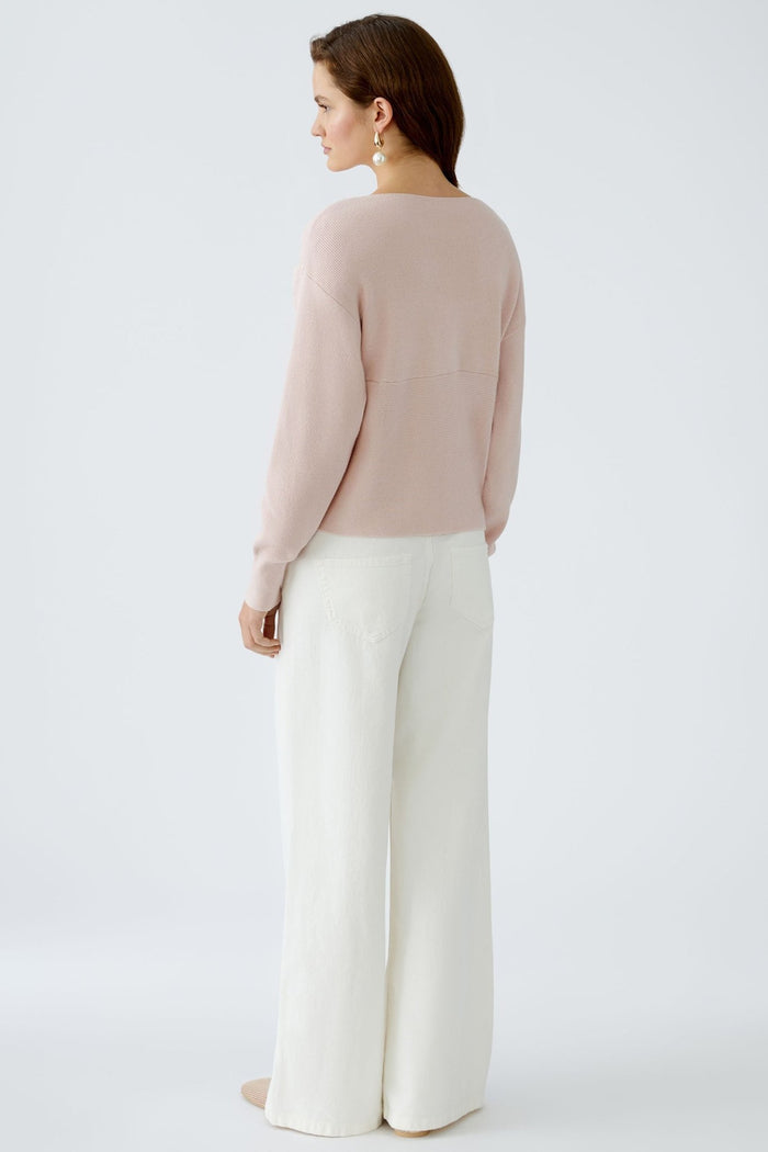 Oui 92954 Peach Whip Pullover Knot Front Detail - Dotique