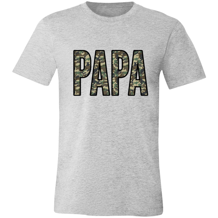 Papa Camo graphic t-shirt in Athletic Heather