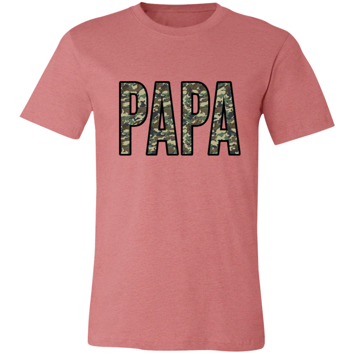 Papa Camo graphic t-shirt in Heather Mauve