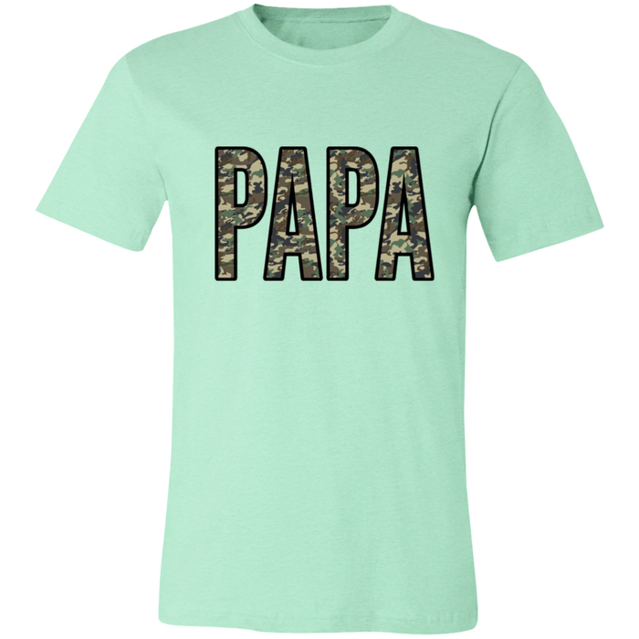Papa Camo graphic t-shirt in Heather Mint