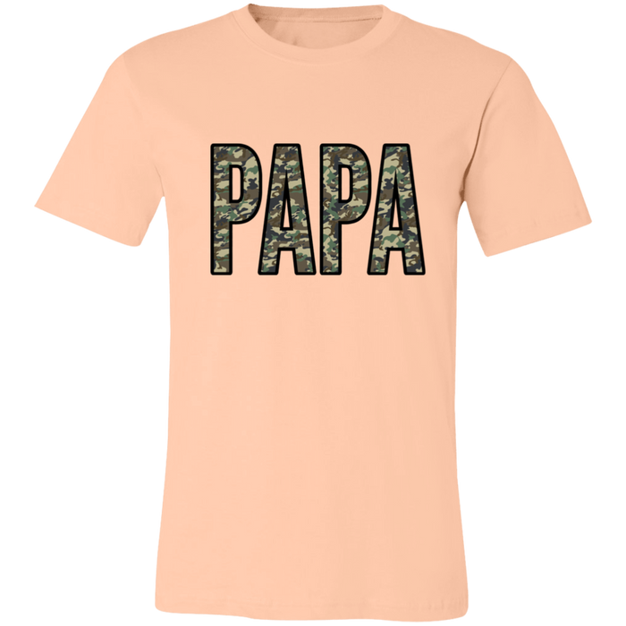Papa Camo graphic t-shirt in Heather Peach