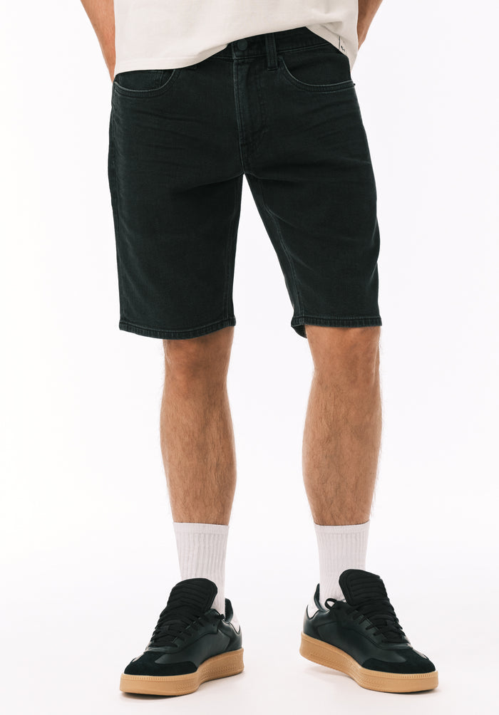 Buffalo Men Shorts Black Denim Denim Shorts Stretch Slim Fit