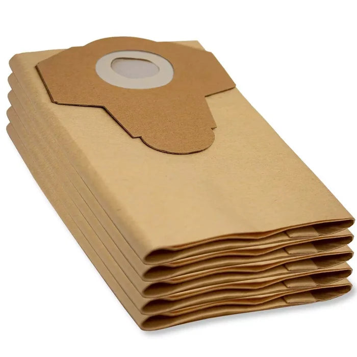 Parkside Lidl 20L Wet and Dry Vacuum Paper Bags | Pack of 5 Compatible with VB181 Clarke | Draper | RYOBI | Lidl Parkside PWD12