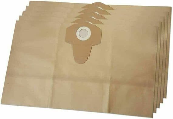 Parkside Lidl 20L Wet and Dry Vacuum Paper Bags | Pack of 5 Compatible with VB181 Clarke | Draper | RYOBI | Lidl Parkside PWD12
