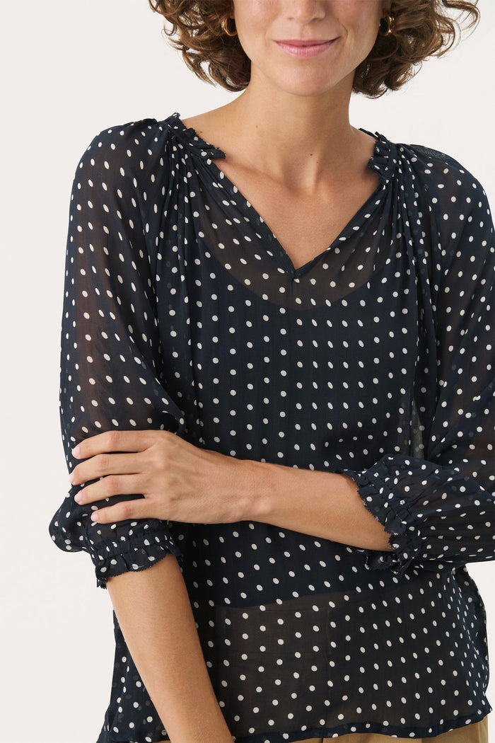 Part Two 30308415 Elsia Polka Dot Blouse - Dotique
