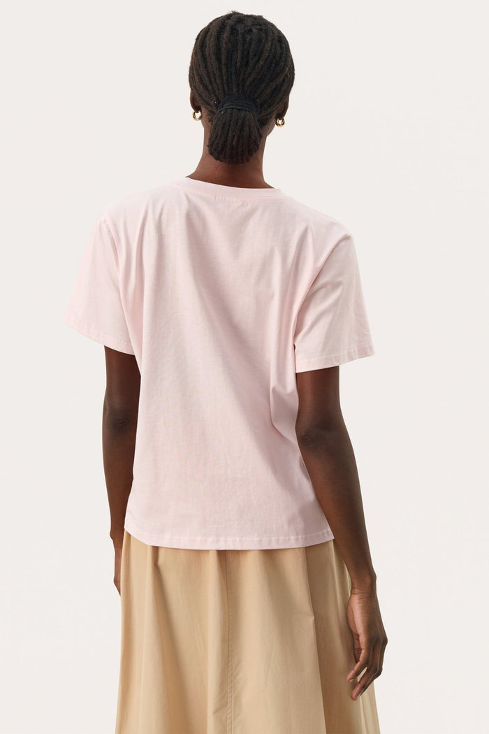Part Two 30309423 NahidPW T-Shirt with Rose Print Mauve Chalk - Dotique