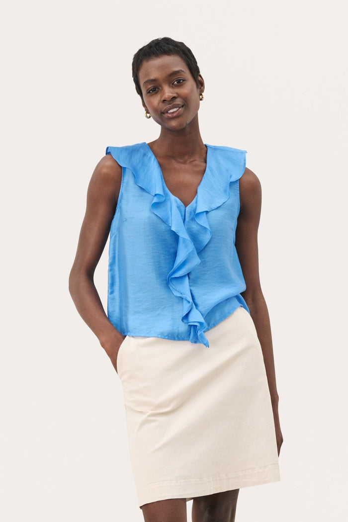 Part Two 30309642 RuePW Blouse Marina Blue - Dotique