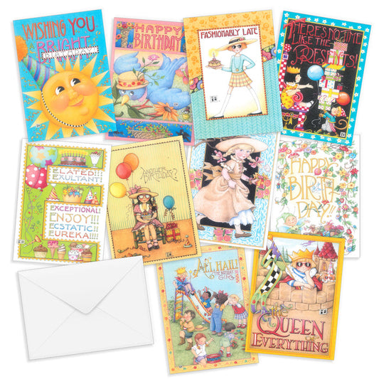 Party Hats & Birthday Wishes Greeting Card Bundle