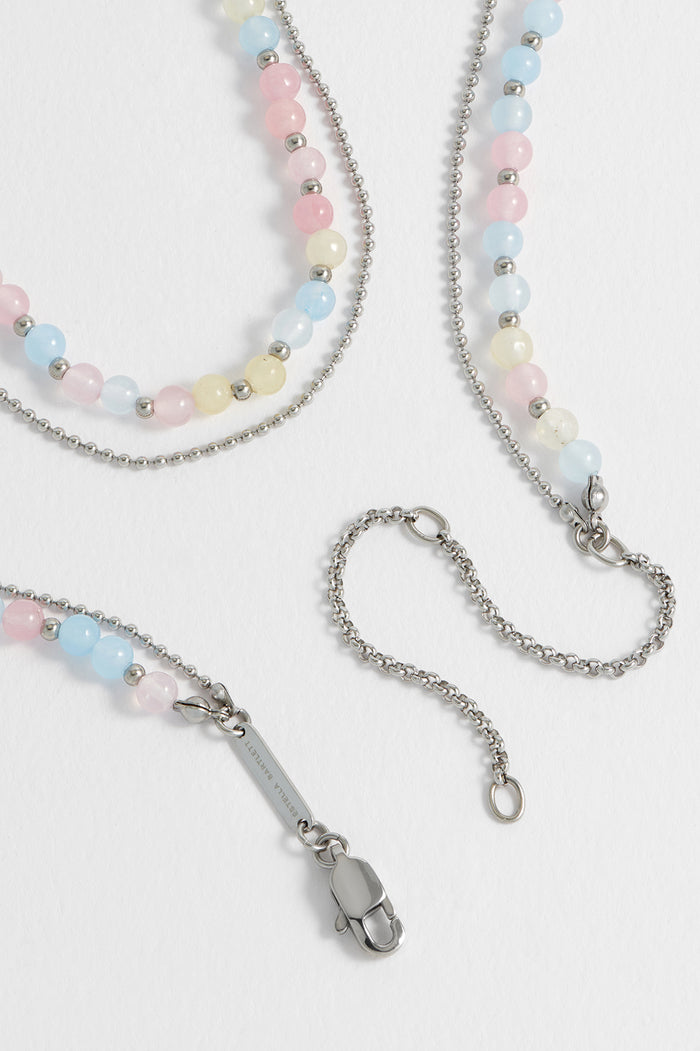 Pastel Multi Gemstone Double Necklace