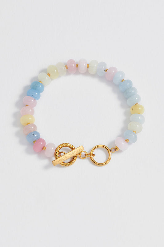 Pastel Multi Gemstone T-Bar Bracelet