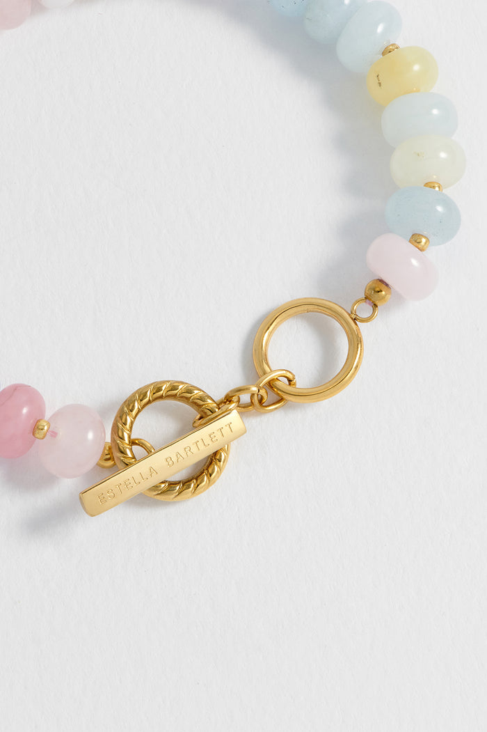 Pastel Multi Gemstone T-Bar Bracelet