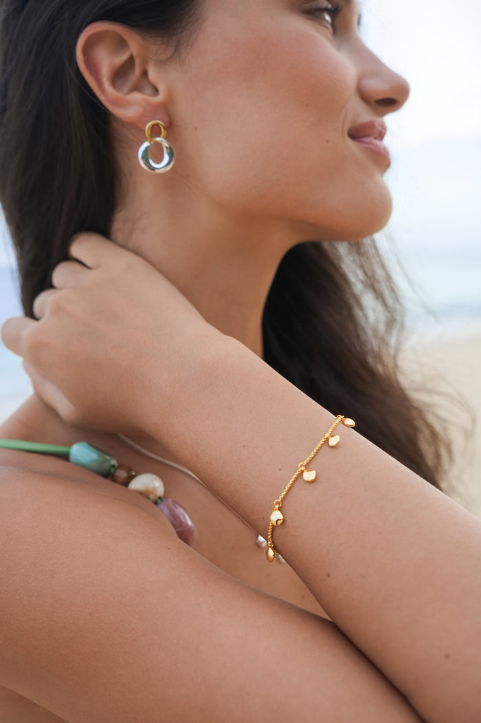 Pebble Double Chain Bracelet