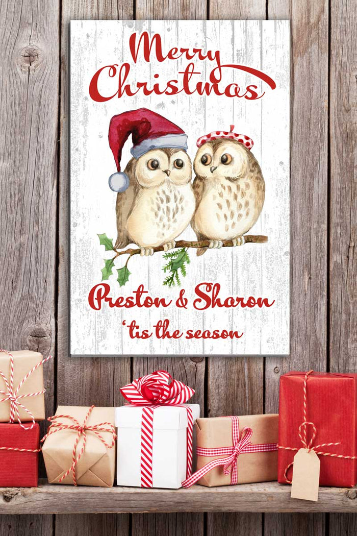 Personalized Tis the Season Christmas Sign