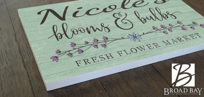 Personalized Flower market sign