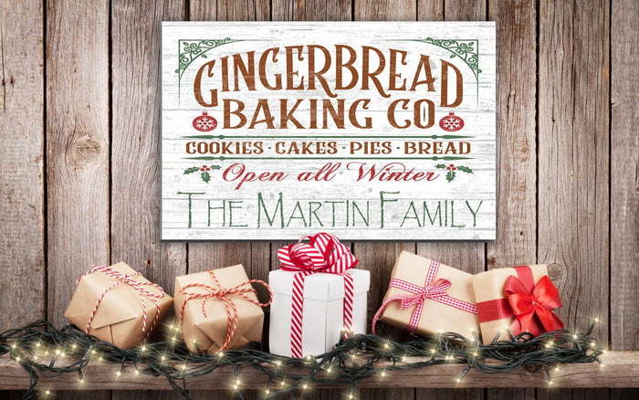 Wooden Christmas Sign Vintage Style
