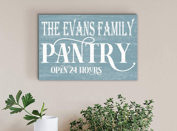 Personalized Kitchen Pantry Sign Farmhouse Decor Custom Made - Broad Bay Personalized Gifts Shipped Fast