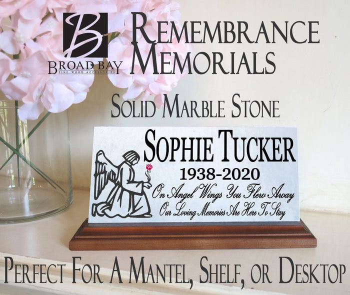 Loved One Shelf Memorial On Angel Wings You Flew Away Our Loving Memories Are Here To Stay
