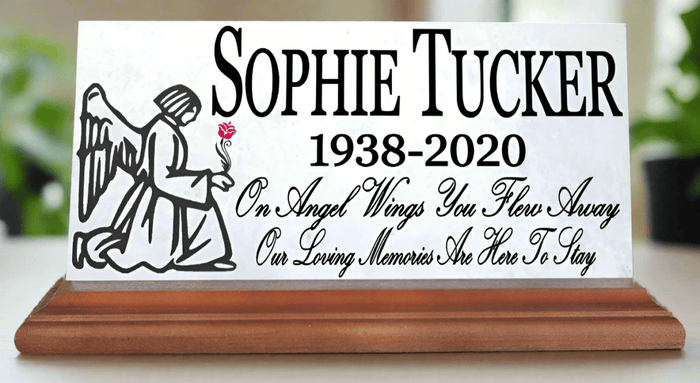 Loved One Memorial Stone Plaque for Shelf or Mantel Loved One Remembrance Sign - Broad Bay Personalized Gifts Shipped Fast