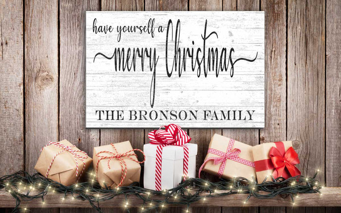 Wooden Merry Christmas Sign
