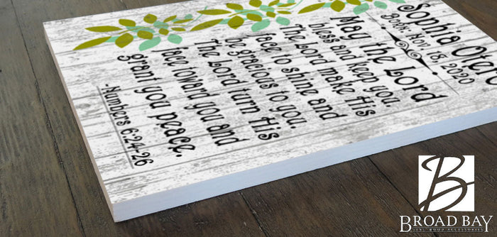 Personalized Nursery Wall Art Gift for Boy or Girl Gift MAY THE LORD KEEP YOU - Broad Bay Personalized Gifts Shipped Fast