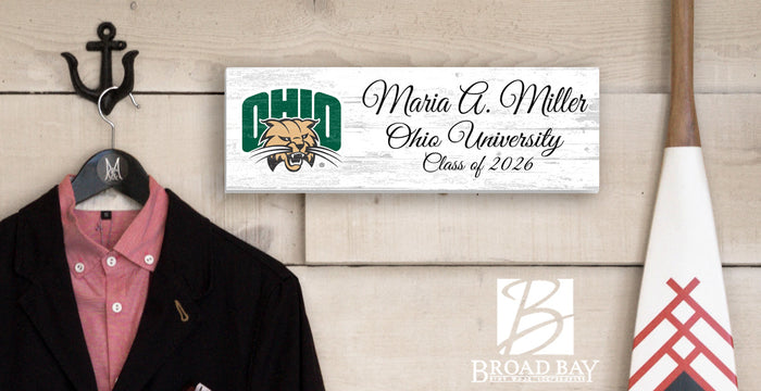 Personalized Ohio University Class Year Plaque for Alumni or Graduation Gift