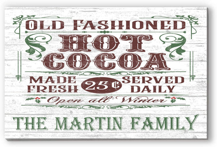 old fashioned Christmas Sign Personalized