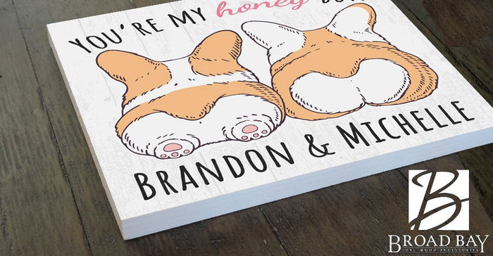 Personalized Romantic Sign for Wife or Girlfriend Anniversary Gift Custom 10.5in x 10.5in - Broad Bay Personalized Gifts Shipped Fast