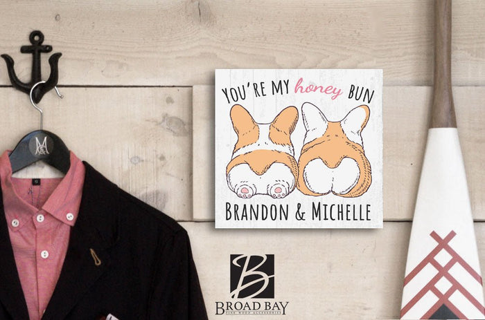 Personalized Romantic Sign for Wife or Girlfriend Anniversary Gift Custom 10.5in x 10.5in - Broad Bay Personalized Gifts Shipped Fast