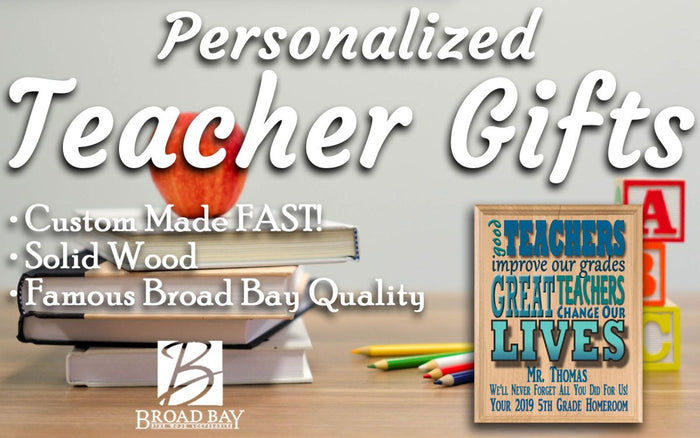 Teacher Gift Plaque Custom and Personalized - Broad Bay Personalized Gifts Shipped Fast
