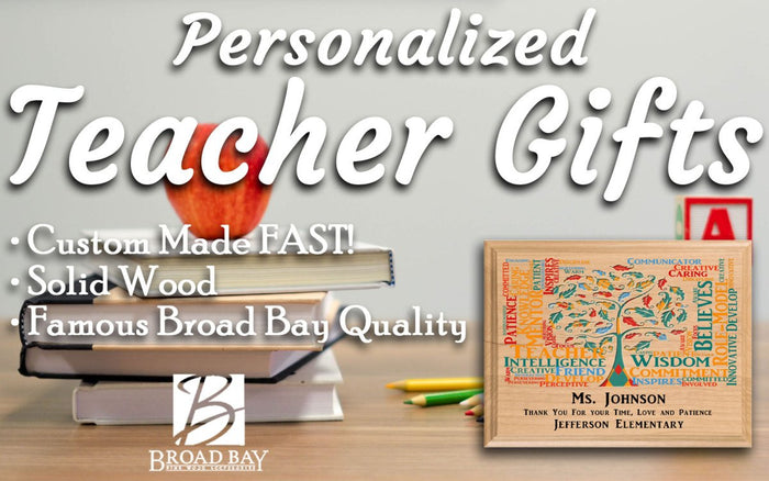 Personalized Teacher Gift Plaque - Broad Bay Personalized Gifts Shipped Fast