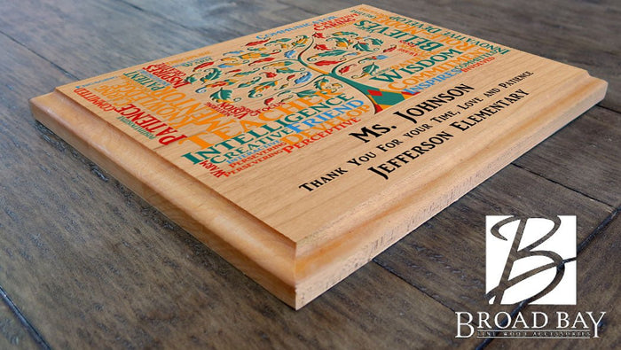 Personalized Teacher Gift Plaque - Broad Bay Personalized Gifts Shipped Fast