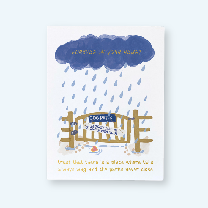 Pet Sympathy Card | Gold Foil "Forever in Your Heart"