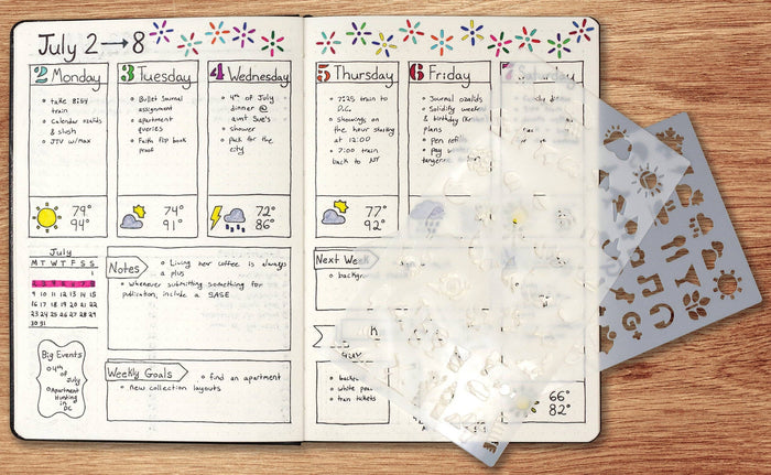 Peter Pauper Press - Essentials Dotted Journal Stencil Set