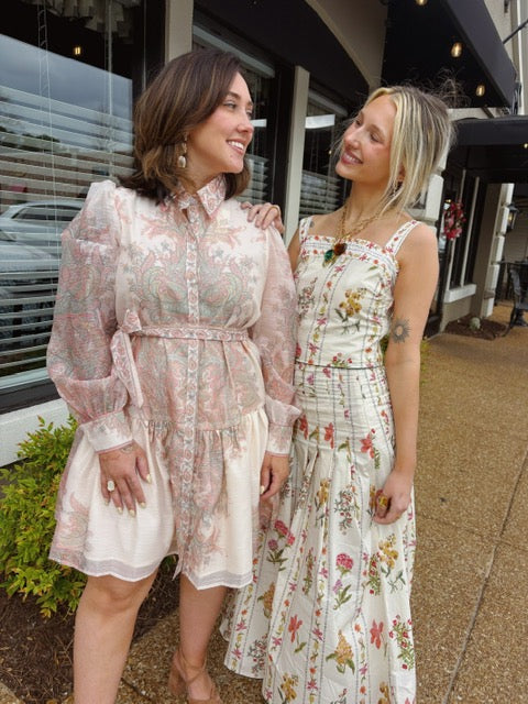 Piece Printed Mini Dress