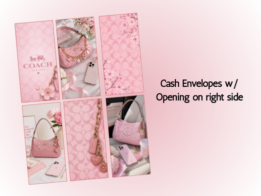 Pink Coach | Cash Envelopes | Set of 6