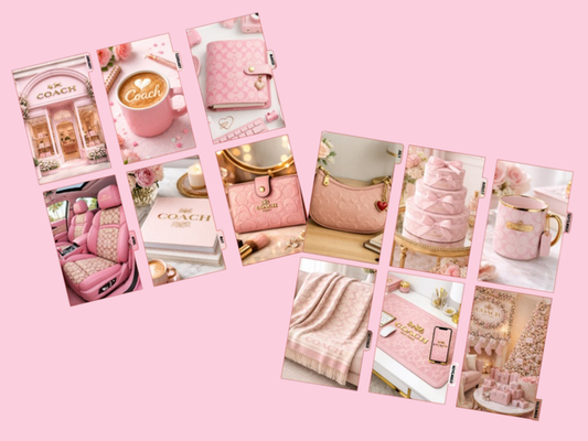 Pink Coach | Monthly Dividers | A5 Rings | Set of 12 | PRE-ORDER