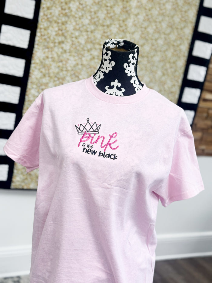 Pink is the New Black Design (Downloadable Machine Embroidery Design)