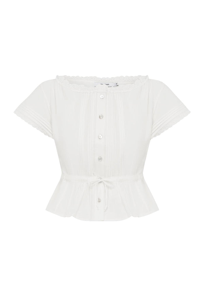 Pintuck Blouse Bianca