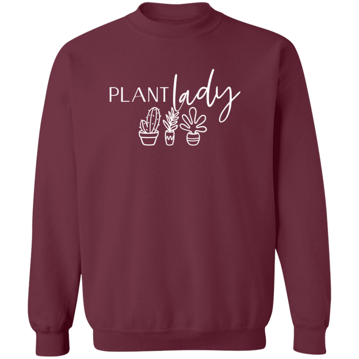 Plant Lady crewneck sweatshirt in Maroon