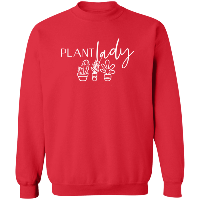 Plant Lady crewneck sweatshirt in Red