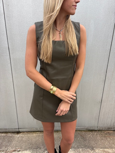 Pleather Dress