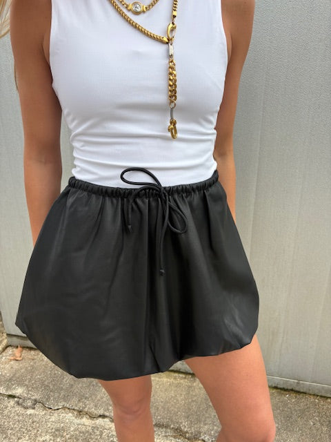 Pleather Mini Skirt