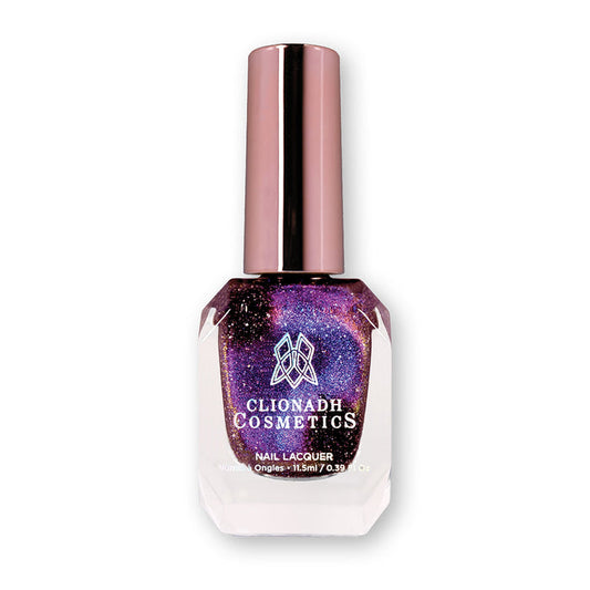 Bottle of nail polish containing Polar Nebula on a white background.