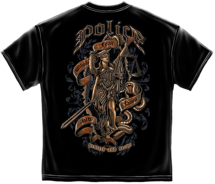 Police Scales of Justice Tee