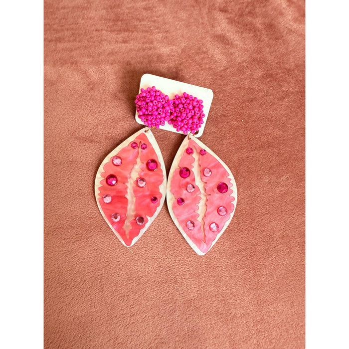 Pom Lips Earring