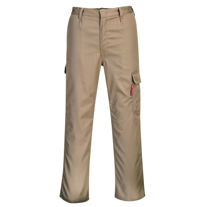Portwest Bizweld Work FR Cargo Pants Khaki-BZ31