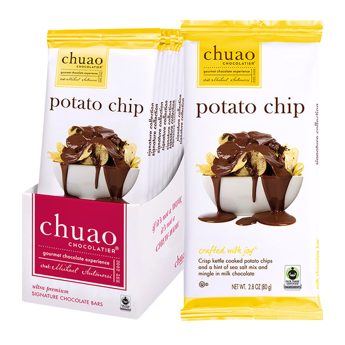 Potato Chip Chuao Milk Chocolate Bars - 12ct